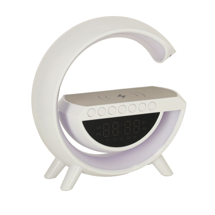 LED-lys med induktionsoplader med radio
