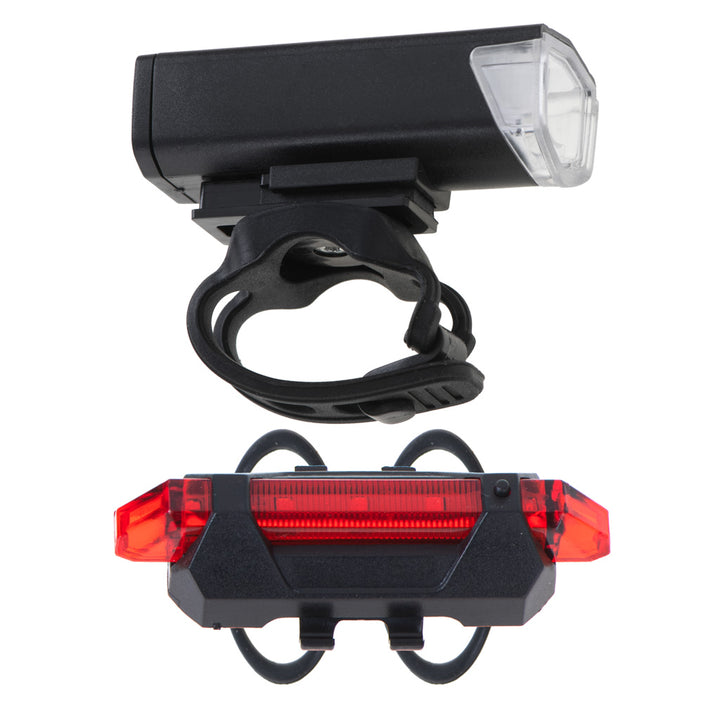 LED cykellygte bag-forlygte sæt USB
