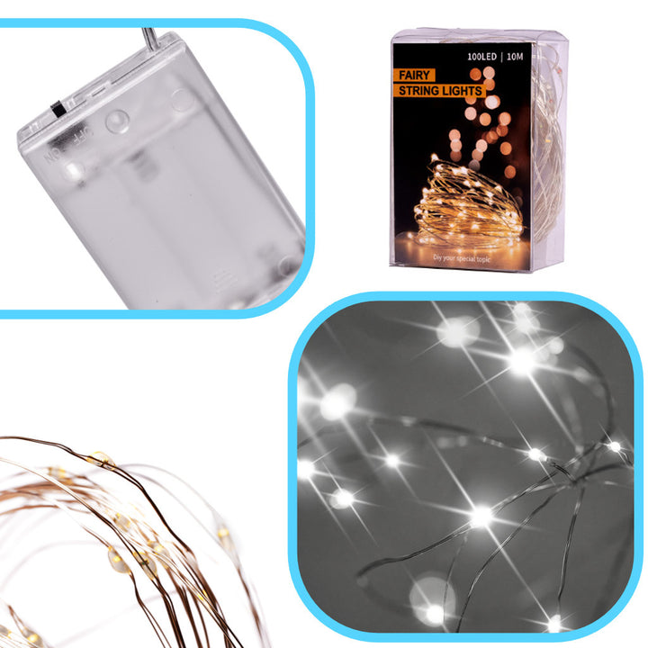 LED dekorative trådlys 5m 50LED koldhvid