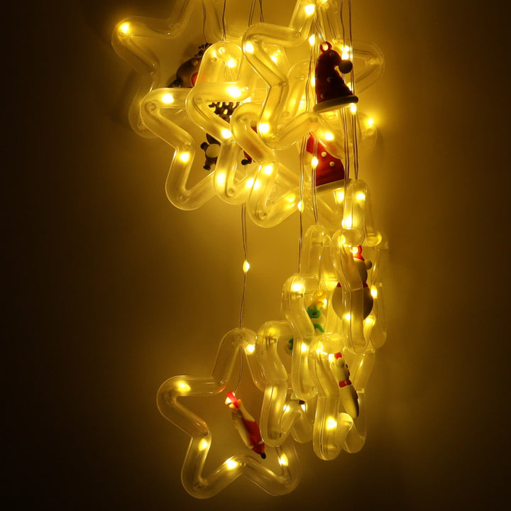 LED gardinlys med figurer 3m 125LED varm hvid
