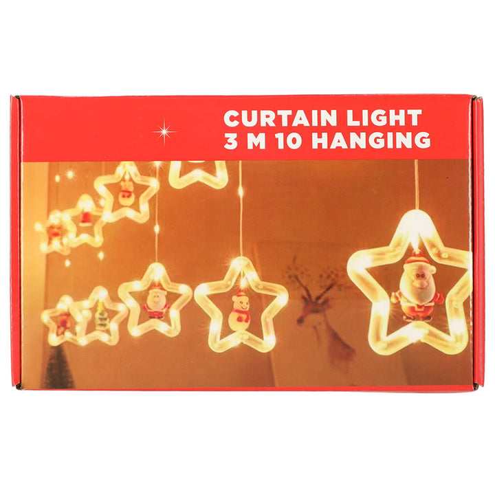 LED gardinlys med figurer 3m 125LED varm hvid