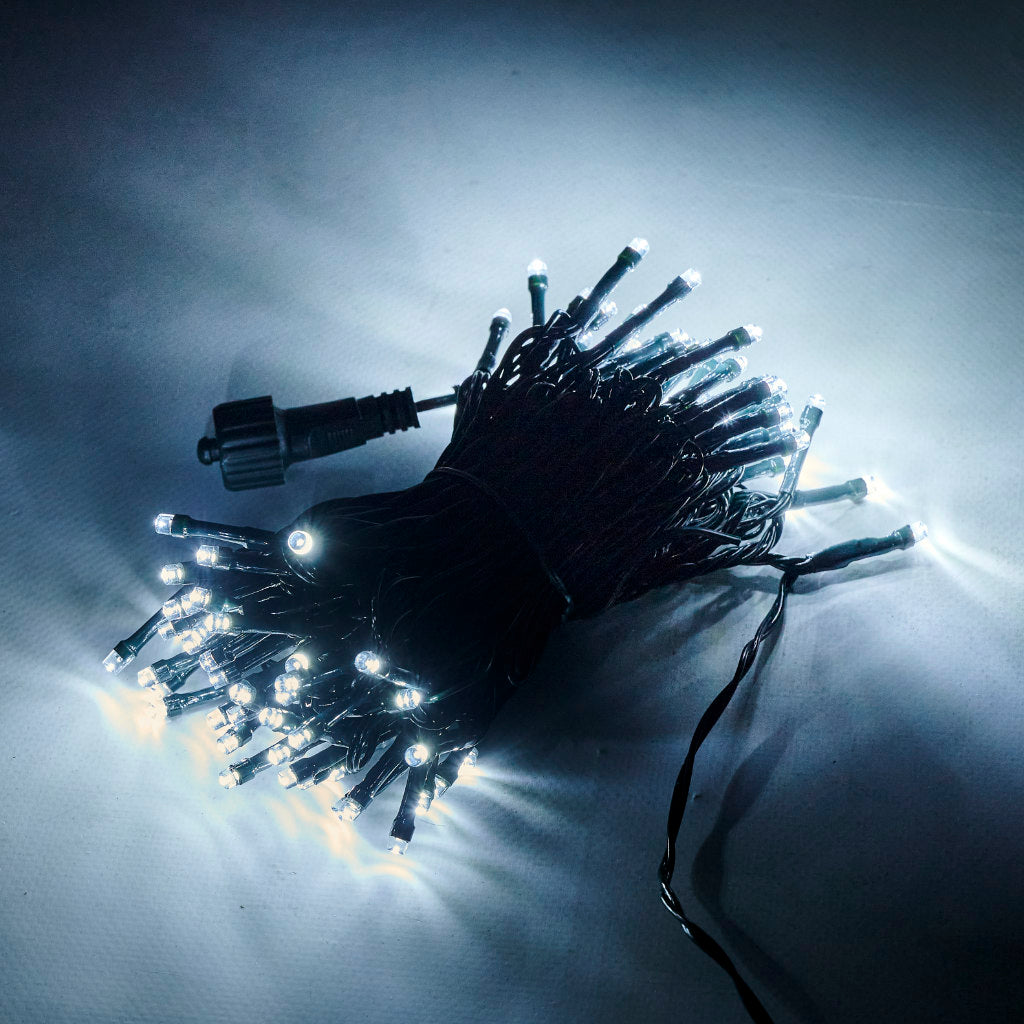 LED lyskæde 10m 100LED kold hvid