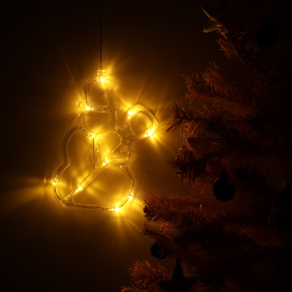 LED-lys hængende juledekoration snemand 49 cm 10 LED'er