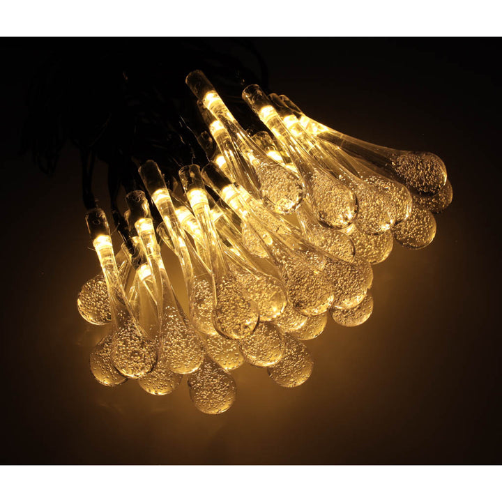 Solcelledrevne istaplys til haven 6,5m 30LED varm hvid