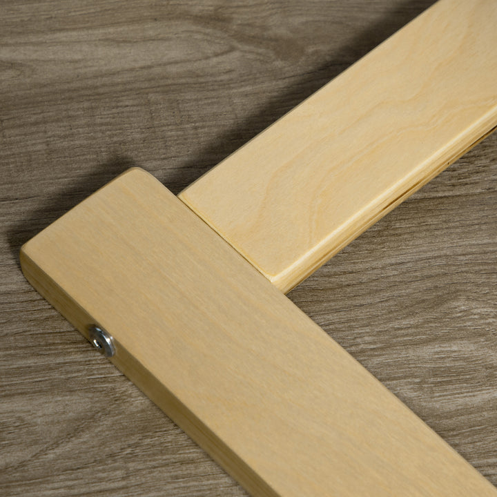 Lænestol med fodskammel, lænestolsæt, hørlook, massivt træ, brun + natur