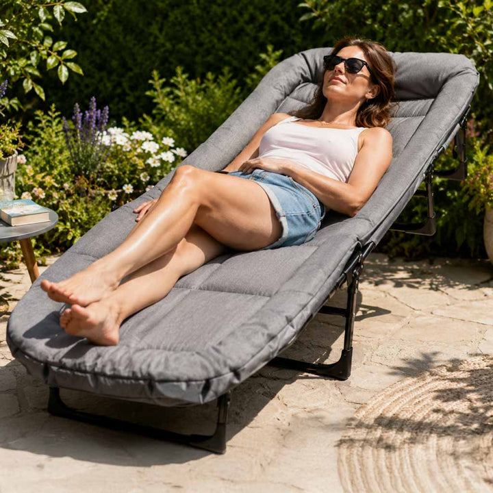 LUARO rejseseng foldbar lænestol karpeseng business bærbar let 190x63x30cm