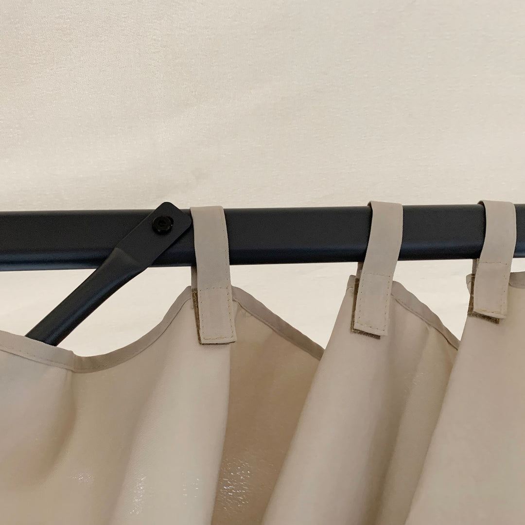 Havepavillon 3 x 3 m havetelttag med ventilationshuller partytelt med 4 sidepaneler vejrbestandig aluminium polyester khaki