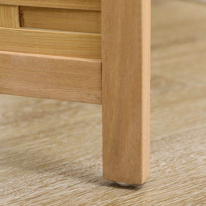 Rumdeler foldbar skillevæg privacy screen, bambus, 3-delt, 120 cm x 170 cm x 1,8 cm, naturlig