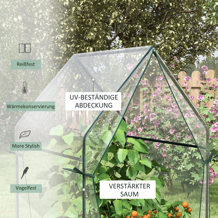 Drivhus/kold ramme/drivhus, 90 cm x 90 cm x 145 cm, transparent + sort