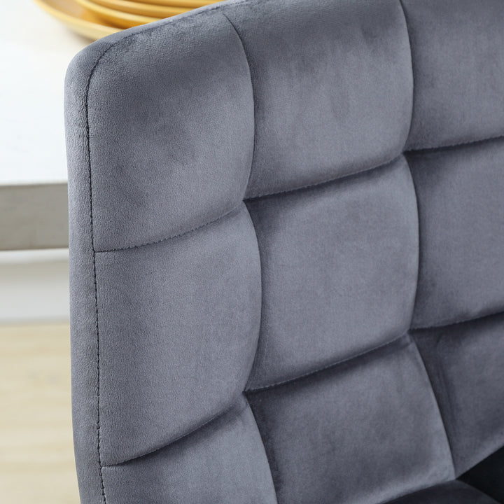 Sæt med 2 barstole med fodstøtte i retrodesign 42 cm x 47 cm x 105 cm grå