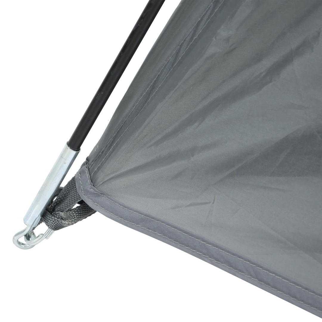 Campingtelt til 2-3 personer, glasfiberdør med lynlås, netvindue, inklusive bæretaske, kuppeltelt, 190t syntetisk læder, 2000 mm glasfiber, grå