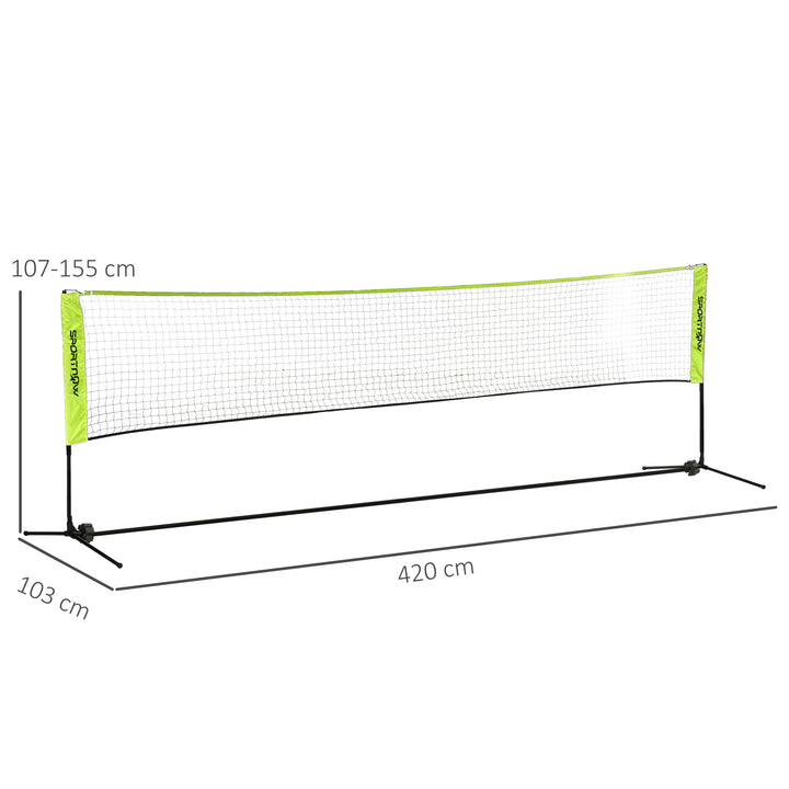 Badmintonnetsæt, foldbart volleyballnet 103/120/155H cm, gul