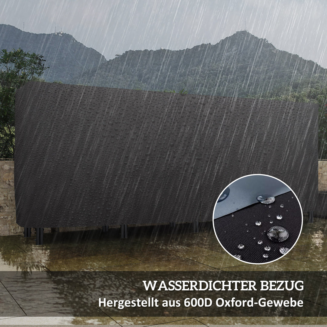 Brænderist, 0,67 m³, med bærepose og overtræk, metalramme, op til 200 kg, 240 x 36 x 99 cm, sort