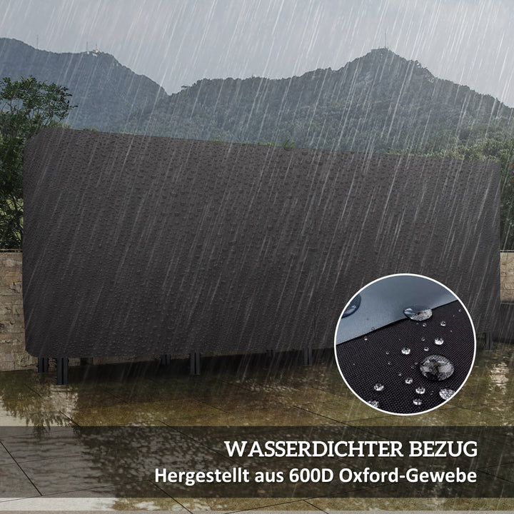 Brænderist, 0,67 m³, med bærepose og overtræk, metalramme, op til 200 kg, 240 x 36 x 99 cm, sort