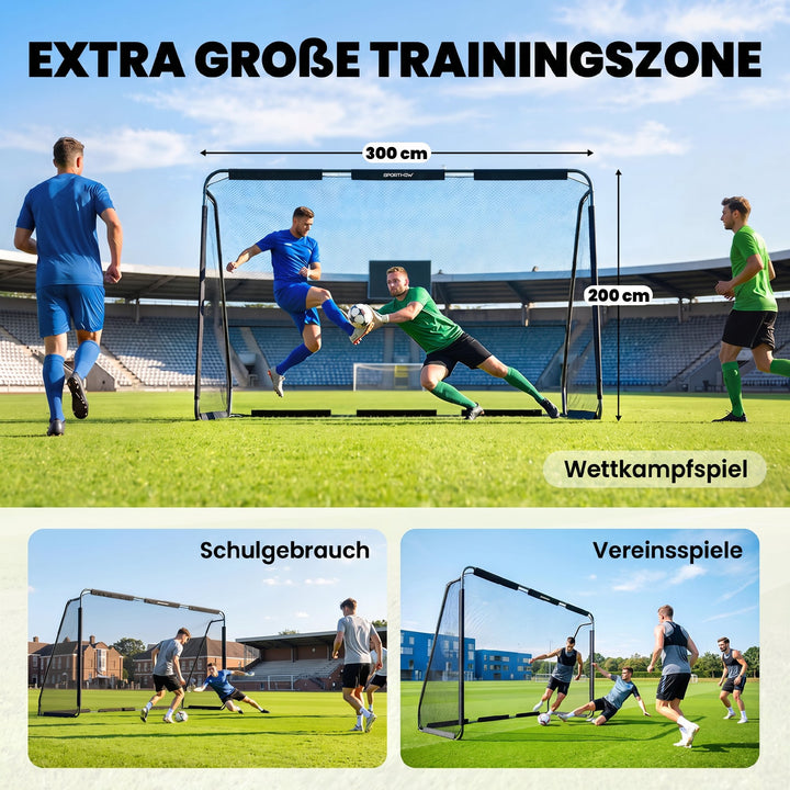 Fodboldmål til haven 300 x 200 cm Rivefast målnet Udendørsmål