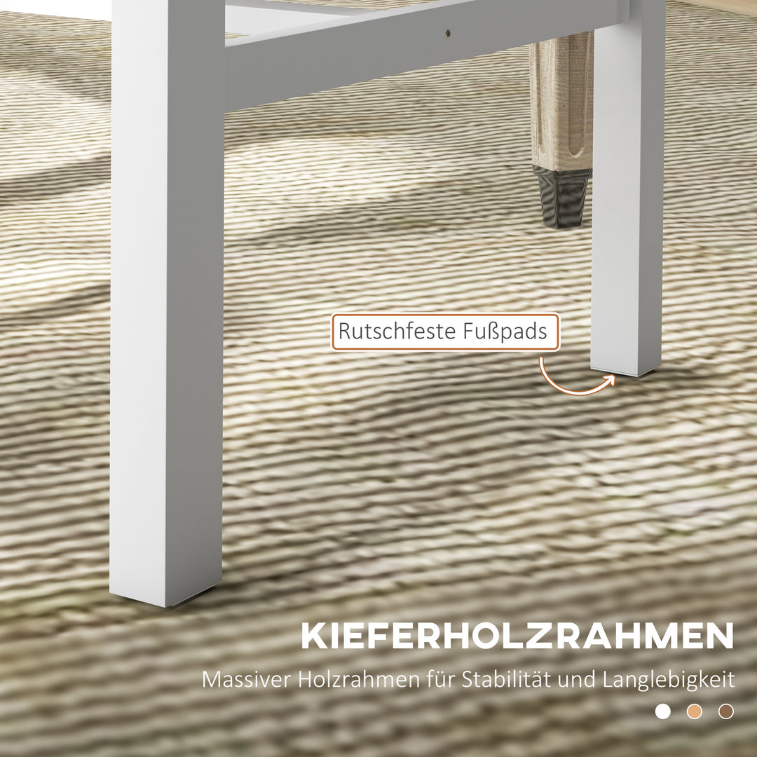 Sæt med 4 køkken-spisestole, massivt træ, moderne design, 38,5 cm x 47,5 cm x 99 cm, naturlig