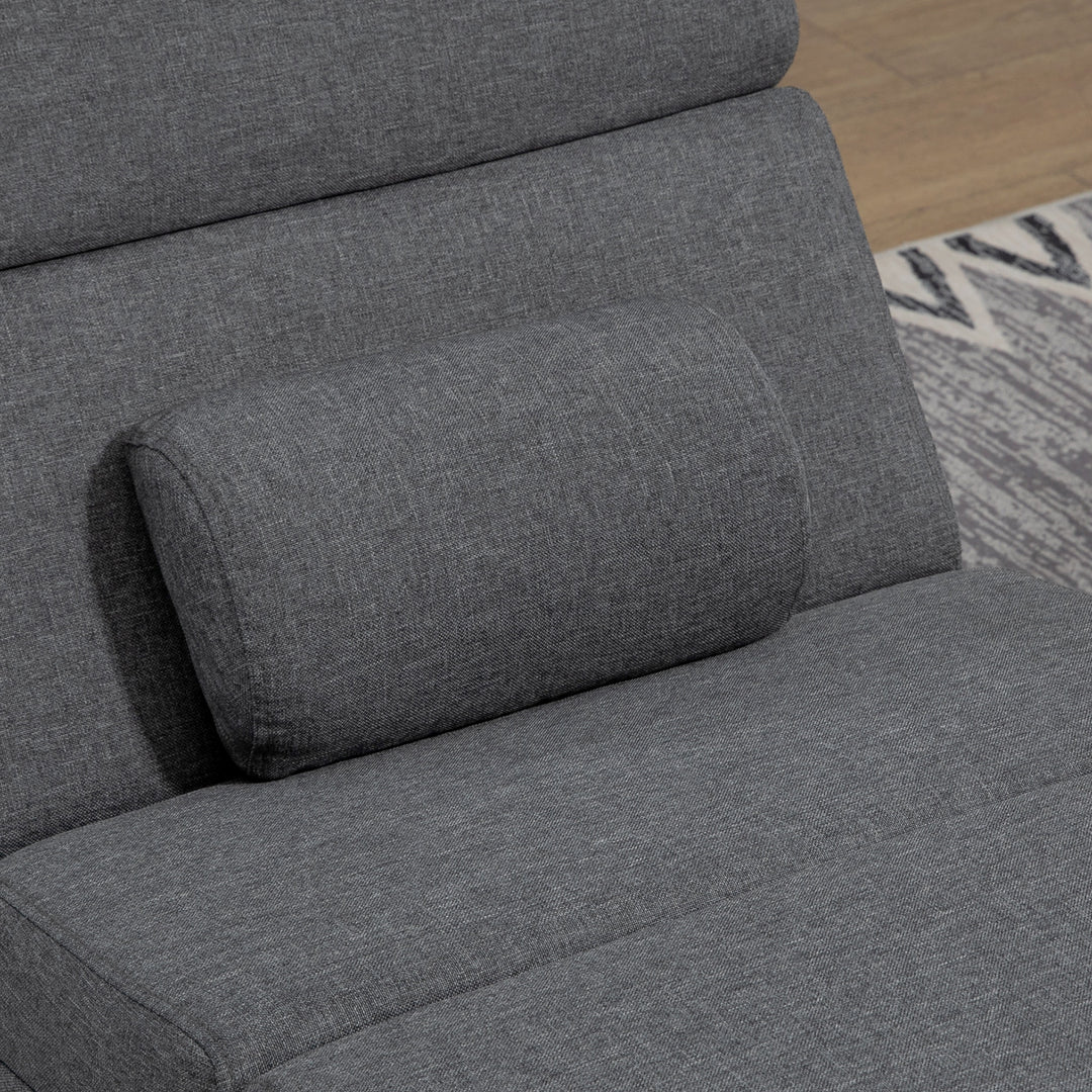 Massagestol lænestol 8 vibrationspunkter, 5 modus, 8 vibrationspunkter, 56 x 168 x 84 cm, grå