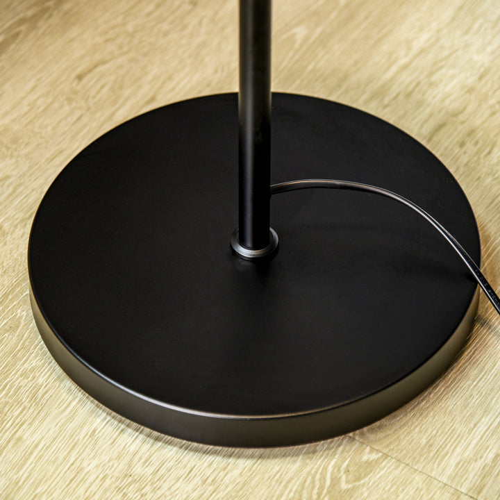 Gulvlampe, 3 justerbare skærme, metal, sort