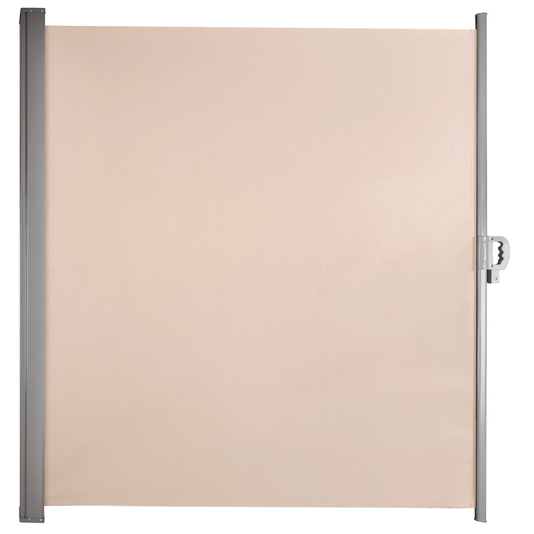 LUARO markise til sideterrasse, udtrækkelig 180 x 400 cm beige