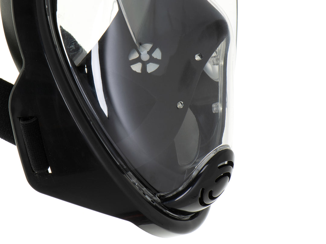 Fuldt foldbar snorkelmaske L/XL sort