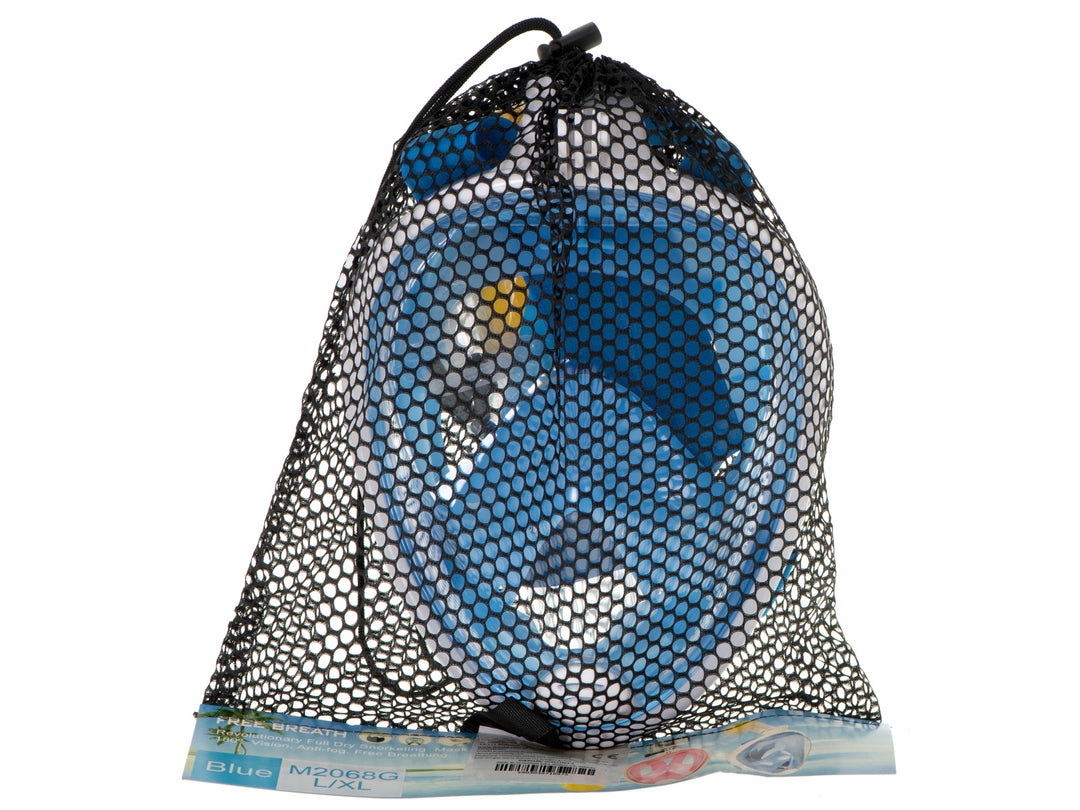 Fuldt foldbar snorkelmaske L/XL blå