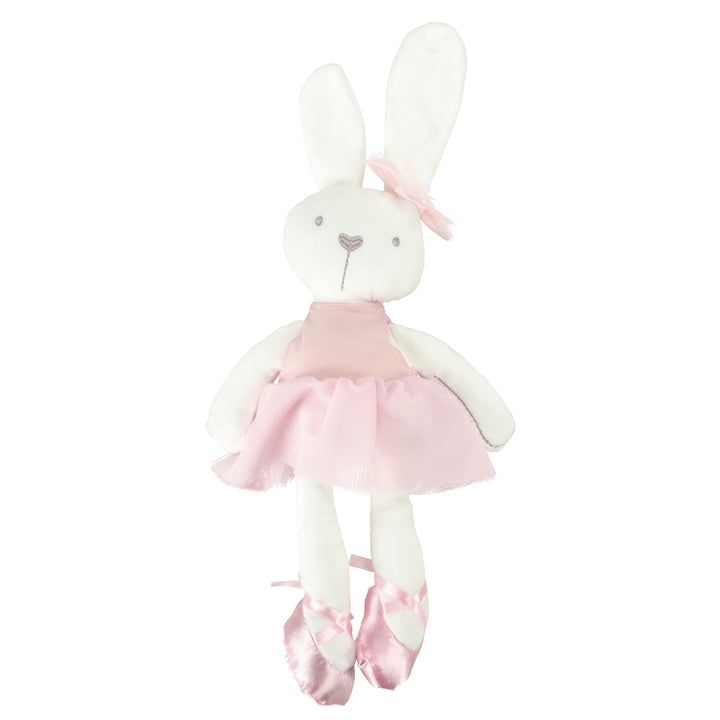 Plys maskot-kanin i lyserød kjole 42 cm