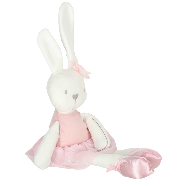 Plys maskot-kanin i lyserød kjole 42 cm