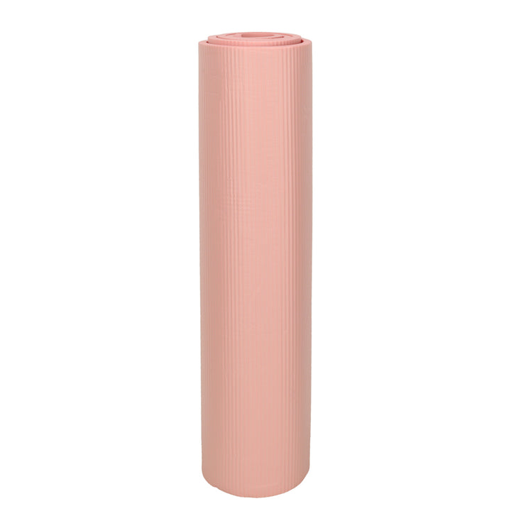 Yoga træningsmåtte gymnastik fitness træning carimata tyk 1,5 cm pink + betræk