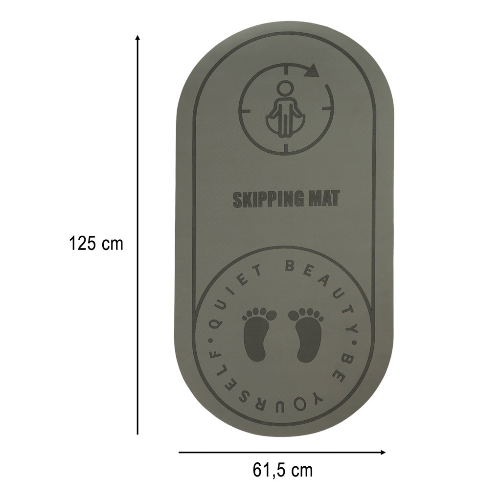 Yoga hoppemåtte lydisolerende skridsikker 127x63x0,6 cm sort