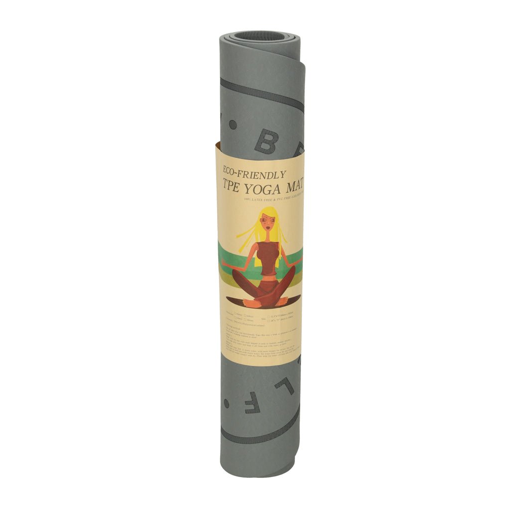 Yoga hoppemåtte lydisolerende skridsikker 127x63x0,6 cm sort