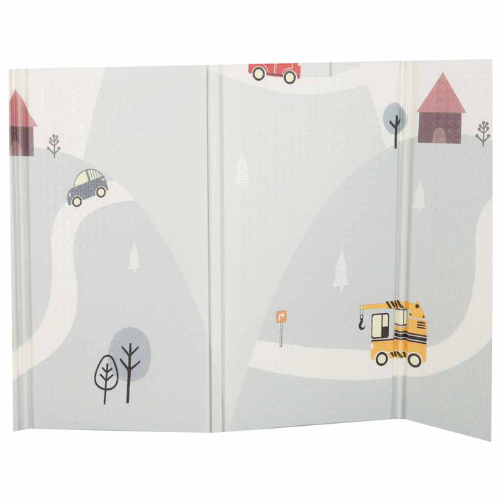 Pædagogisk skummåtte dobbeltsidet foldbar 150x200cm balloner gade