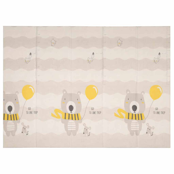 Pædagogisk skummåtte dobbeltsidet foldbar 150x200cm bamsetræer