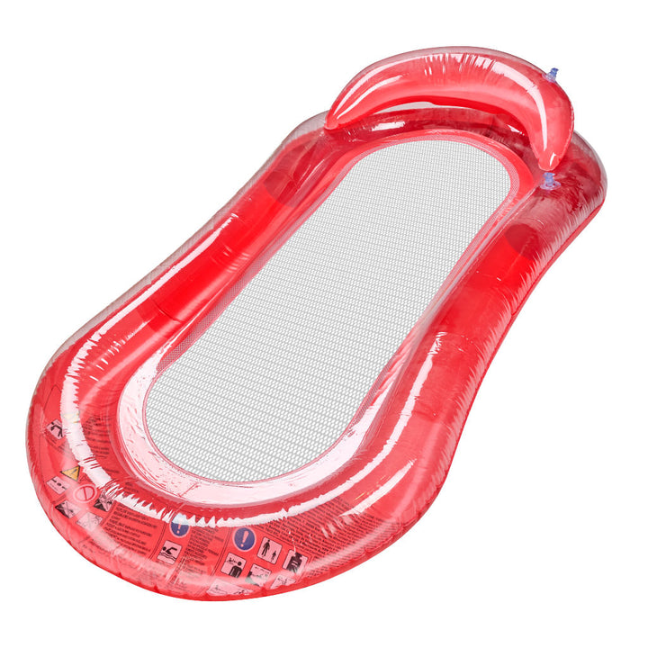 Oppustelig vandmadras til swimmingpool med net, rød BESTWAY 43103