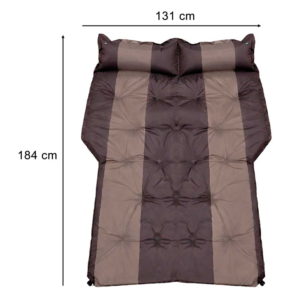 Oppustelig madras til bilseng 180x120cm sort