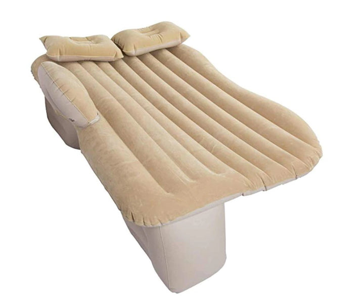 Bilmadras oppustelig bil + pumpe beige