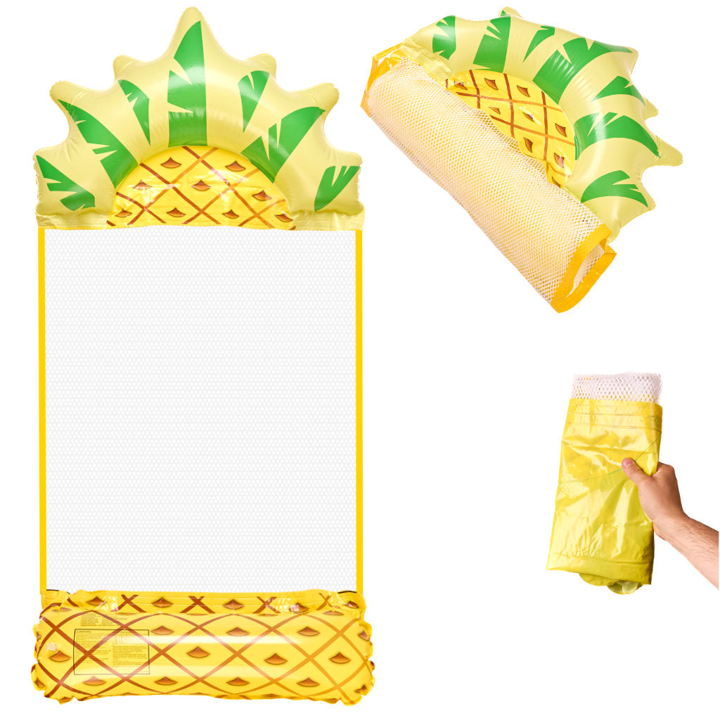 Oppustelig madras strandhængekøje vand liggestol swimmingpool ananas