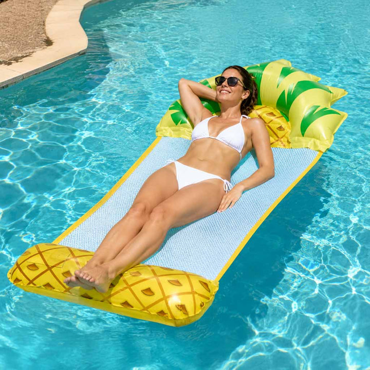 Oppustelig madras strandhængekøje vand liggestol swimmingpool ananas