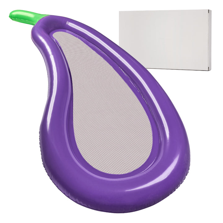 Oppustelig netmadras aubergine 240 cm