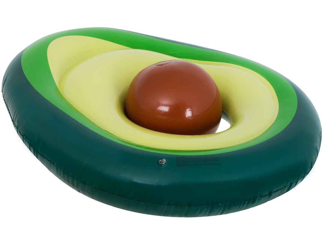 Oppustelig svømmemadras med avocadobold med frø 150 cm XL