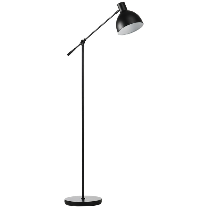 Industriel gulvlampe, højdejusterbar, med gulvkontakt; 30 m x 30 cm x 131 cm, sort