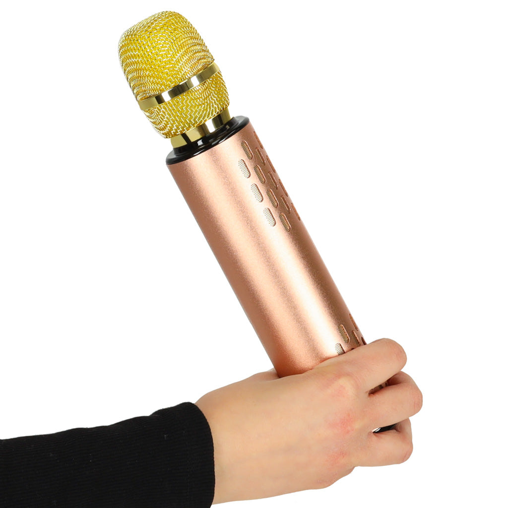 Trådløs Bluetooth karaoke-mikrofon i guld