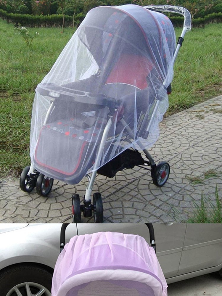 Elastisk myggenet til barnevogn 140 cm