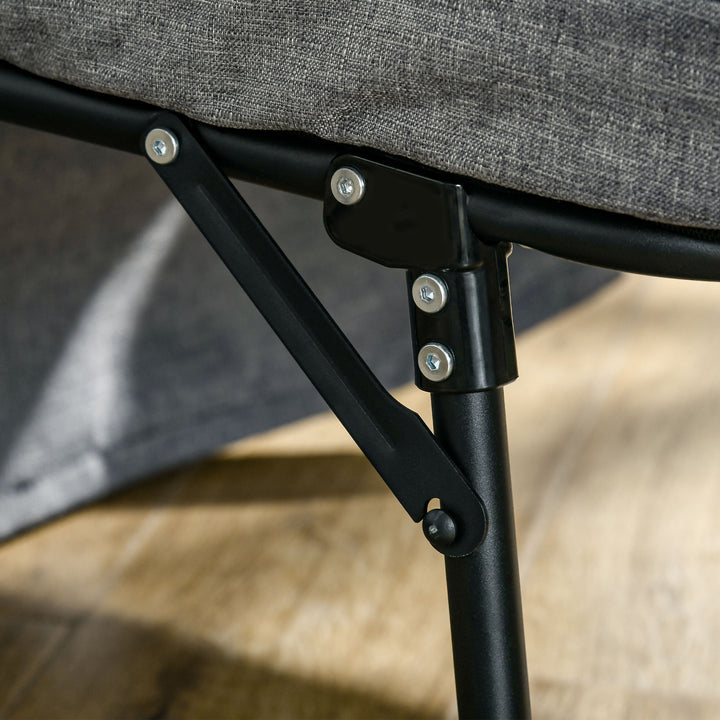 4-I-1 klapseng, gæsteseng, højdejusterbar, madras, sidelommer, metalramme, grå, 188 x 75 x 38 cm