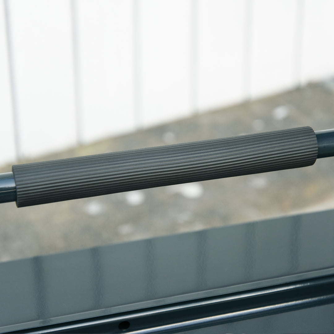 Værktøjskuffert værktøjskasse 5 rum foldbar stål (spcc) mørkegrøn 56 x 20 x 41 cm