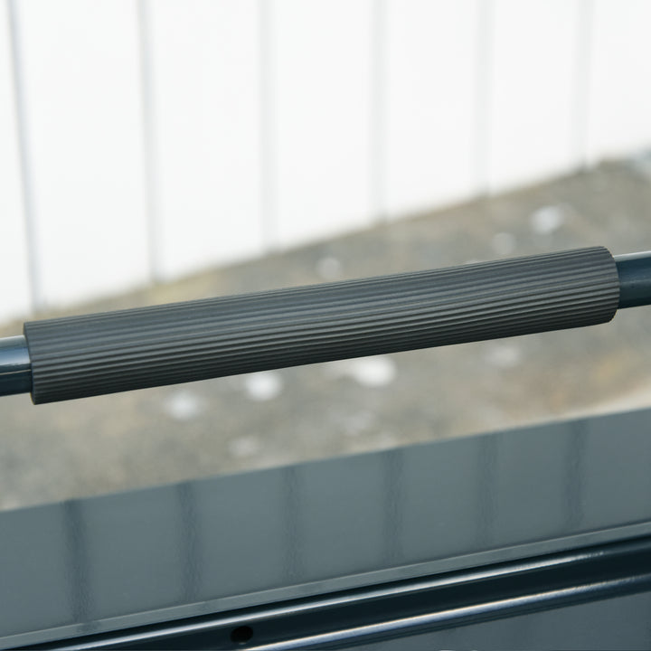 Værktøjskuffert værktøjskasse 5 rum foldbar stål (spcc) mørkegrøn 56 x 20 x 41 cm