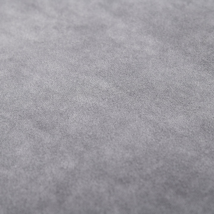 Sæt med 4 stabelbare spisestuestole med polstret sæde, fløjlslook fløjlsskammel til køkken/spisestue metalgrå 41,5 x 41,5 x 46 cm