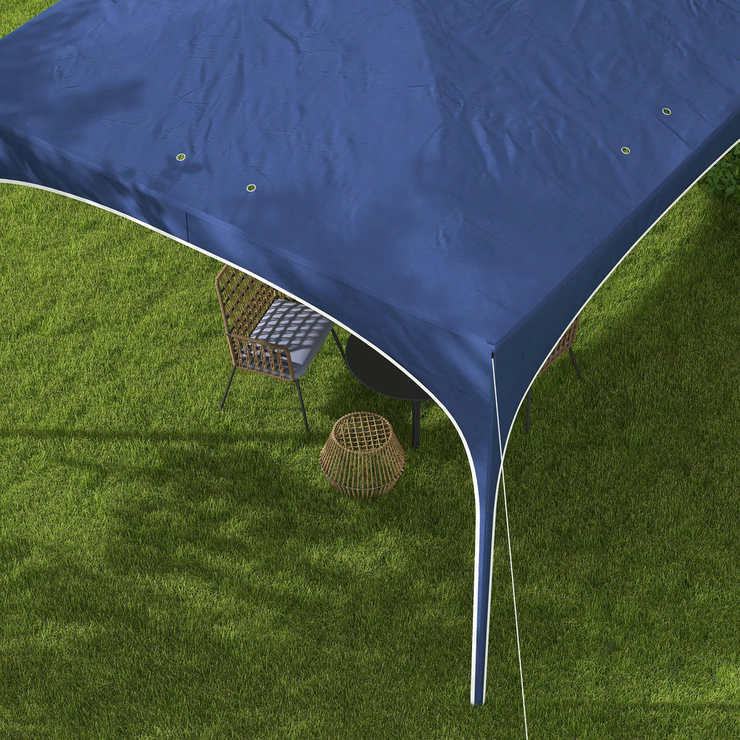 Foldepavillon, højdejusterbar, metalstøtter, robust presenning, inklusive bæretaske, 2,95 x 2,95 x 2,55 m, mørkeblå