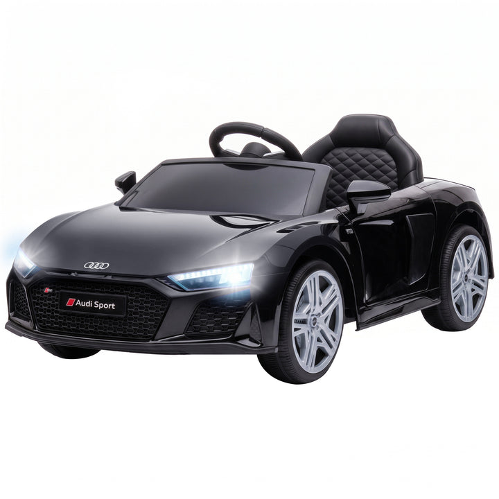 Elbil til børn Audi R8 12V fjernbetjening til børnebil sort