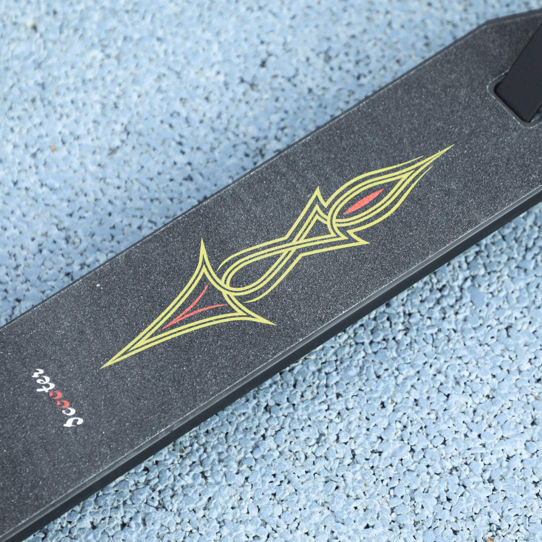 Pro stunt scooter, kick scooter til freestyle tricks, aluminium, metal, syntetisk læder, til børn og voksne, guld