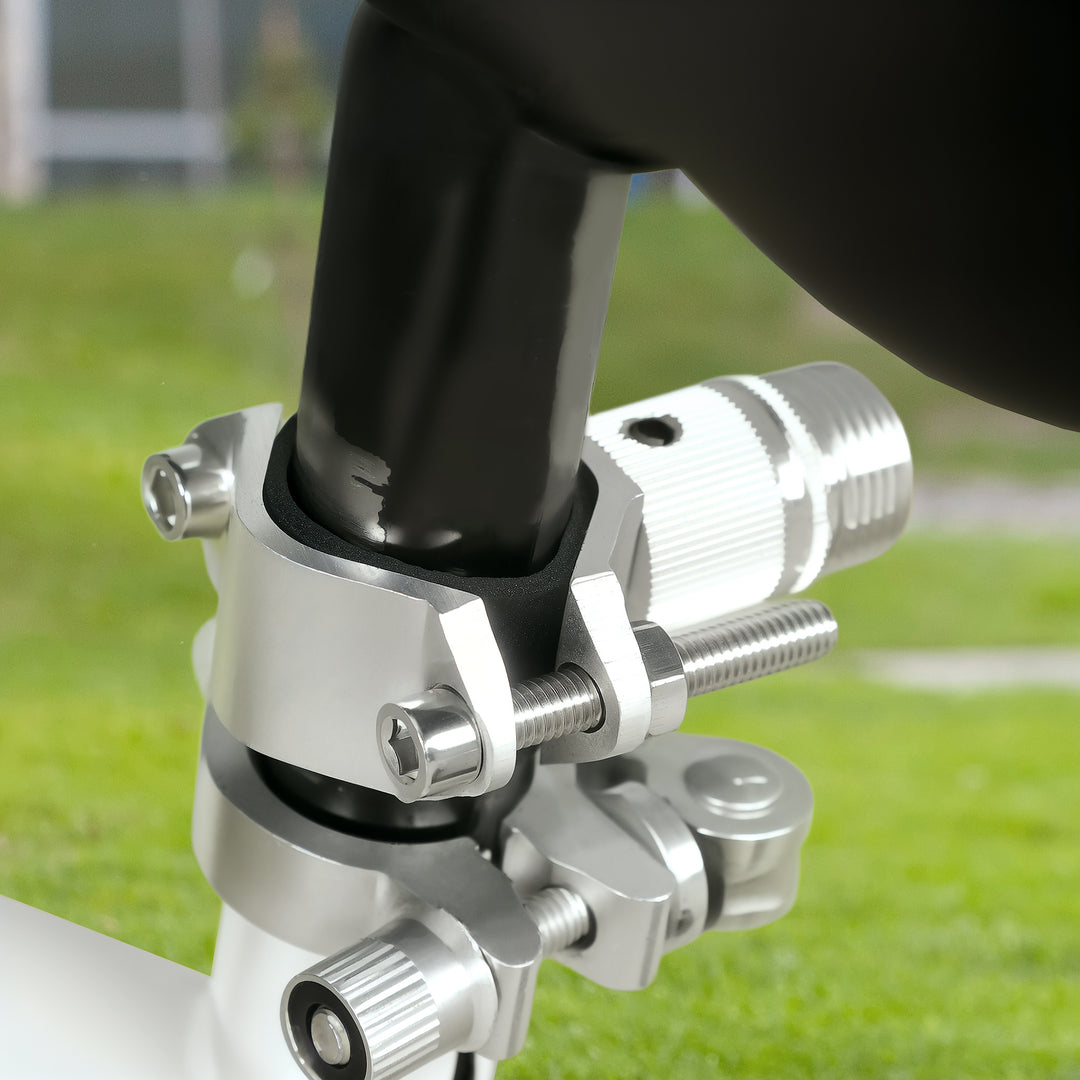 Hundesnor til cykler, elastisk reb, stålrør, 124 cm, sort